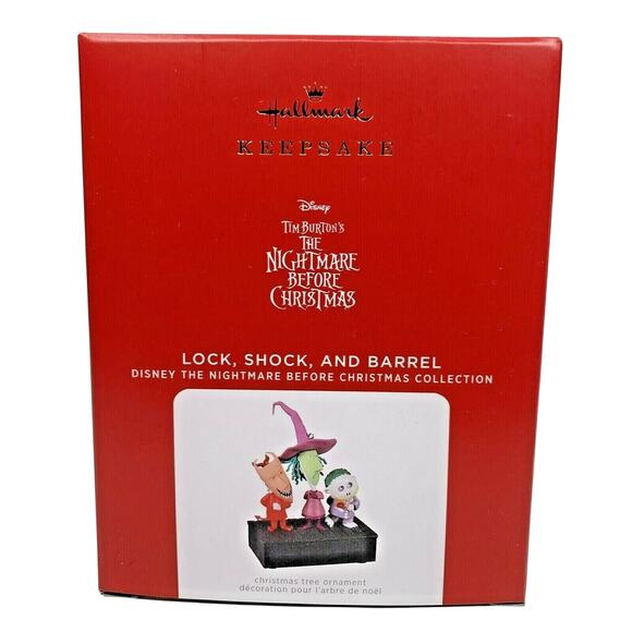 Hallmark Keepsake '21 LOCK SHOCK & BARREL Nightmare Before Christmas Storyteller - Picture 1 of 7